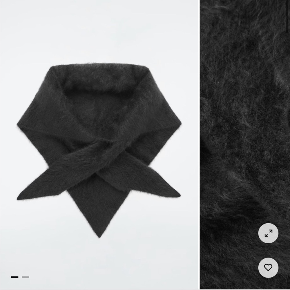 NWT COS PURE BRUSHED CASHMERE TRIANGLE SCARF